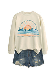 Damen Sweatshirt mit inspirierendem Sonnenaufgangsdesign und lässigem Schnitt