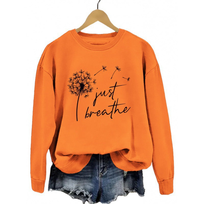 Damen Sweatshirt mit inspirierendem Pusteblumen-Motiv