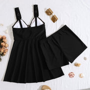 Damen Badekleid mit dekorativer Spitze und schmeichelndem Schnitt Heidi-Mode