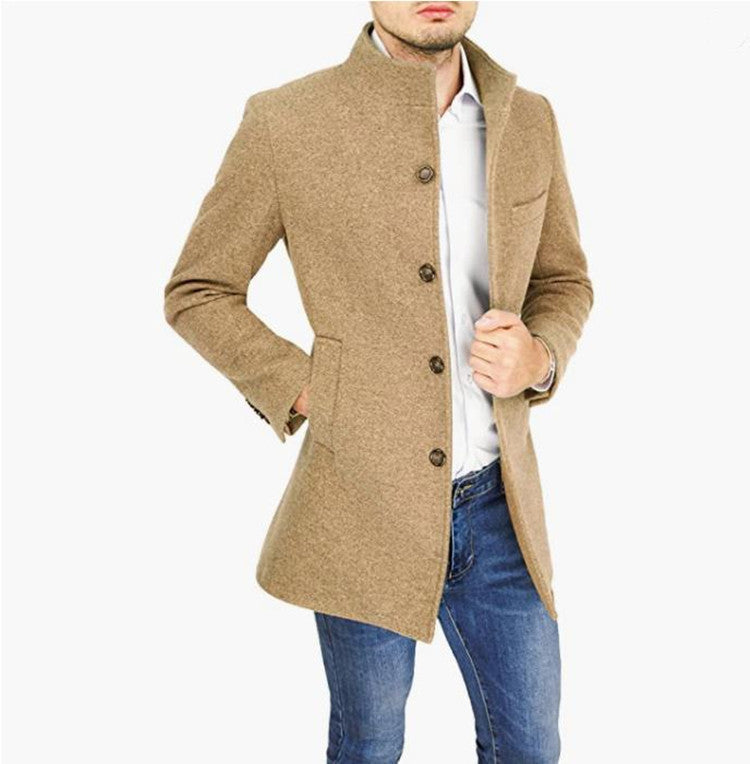 Herren eleganter Melton-Mantel Aliams 1760892244