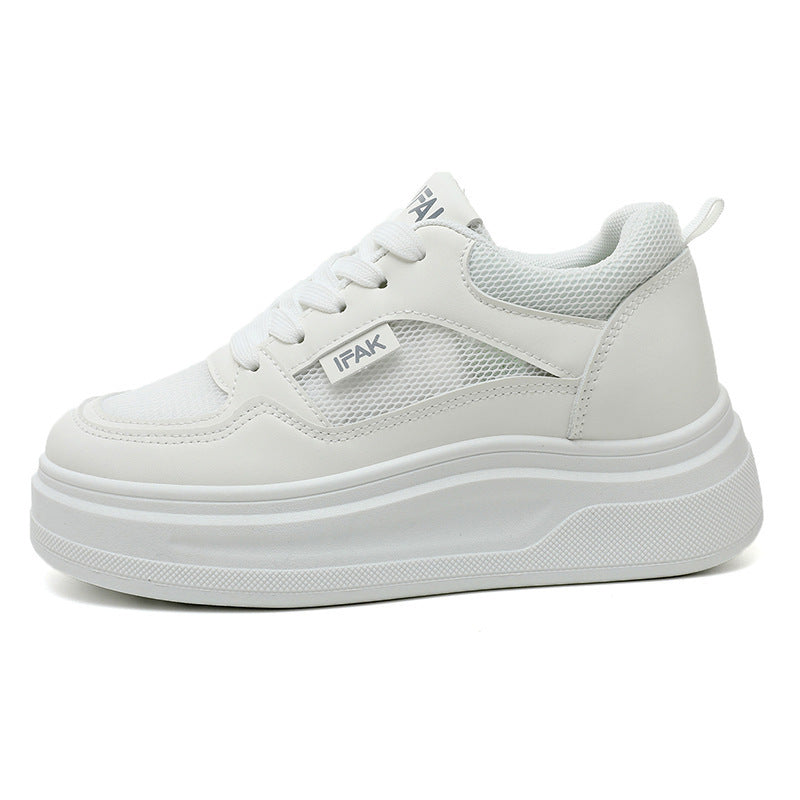 Damen Modische Sneaker mit erhöhtem Plateau und atmungsaktivem Mesh-