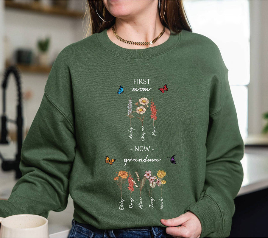 Damen Sweatshirt mit floralem Druck und inspirierendem Schriftzug