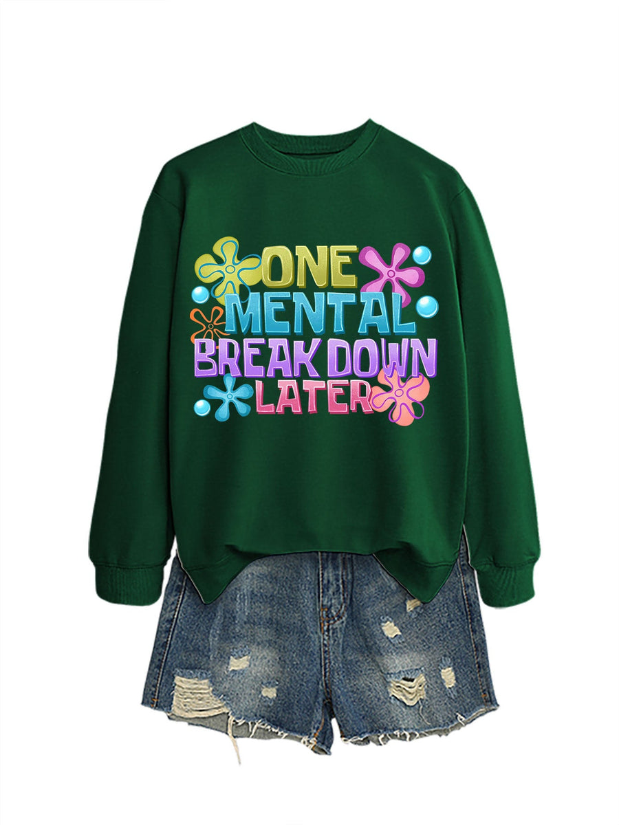 Damen Sweatshirt mit kreativem Aufdruck