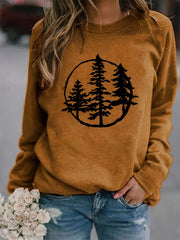 Damen Sweatshirt mit coolem Naturmotiv und lässigem Schnitt