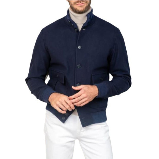 Herren modische Chino-Jacke mit praktischen Taschen Aliams