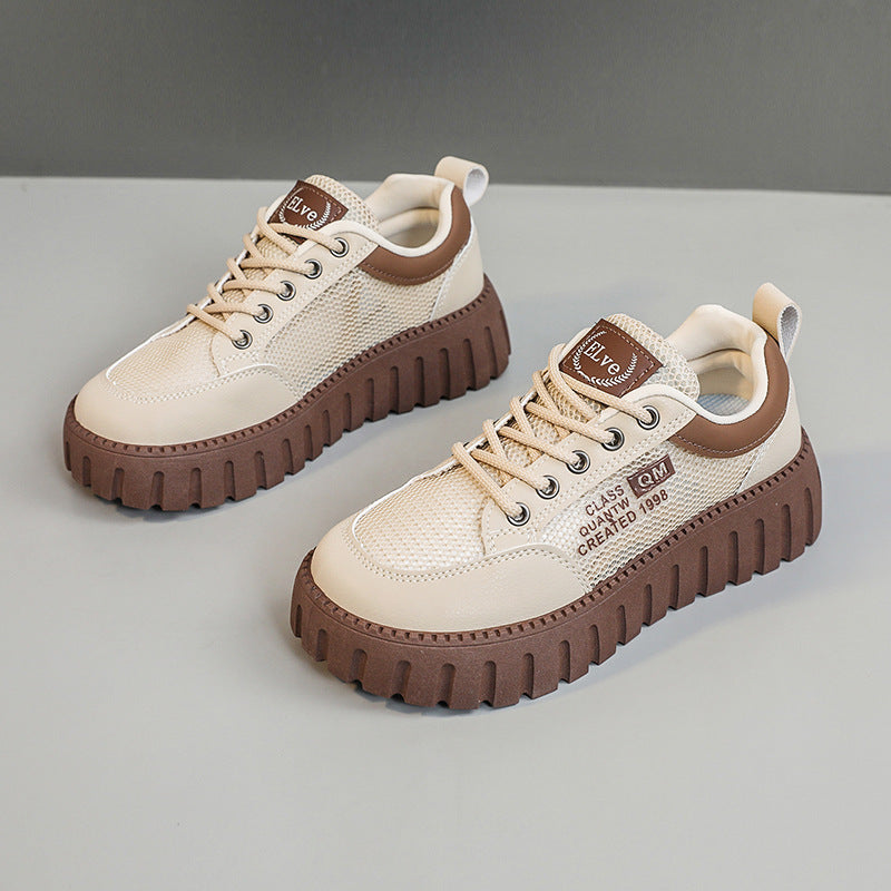 Damen Sportliche Chunky Sneakers mit atmungsaktiver Mesh-Oberfläche und strapazierfähigem Sohlenprofil