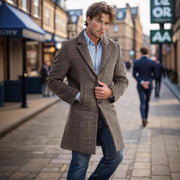 Herren eleganter Karomantel Aliams