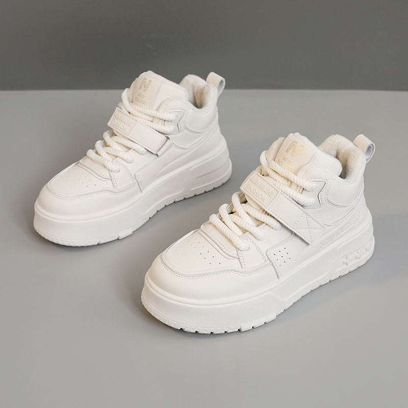 Damen Sportliche High-Top Sneakers mit kuscheligem Innenfutter und sicherem Schnallenverschluss