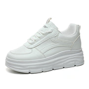 Damen modische Plateau Sneakers mit dämpfender Laufsohle und atmungsaktivem Obermaterial