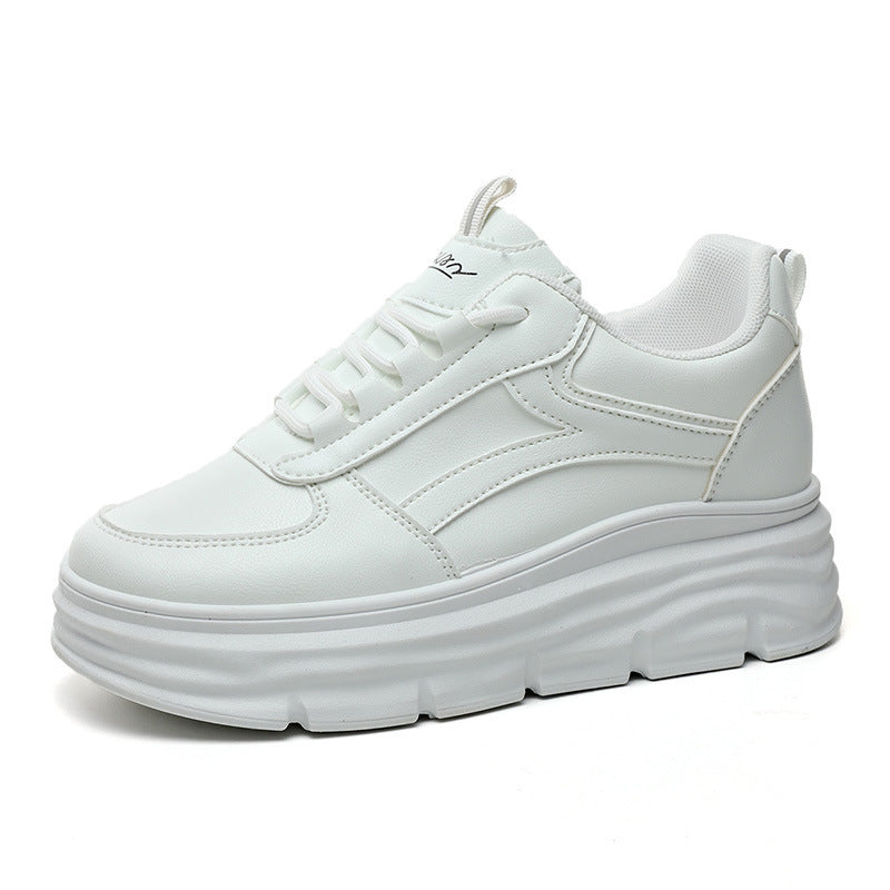 Damen modische Plateau Sneakers mit dämpfender Laufsohle und atmungsaktivem Obermaterial