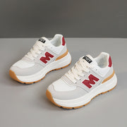 Damen Komfortable und modische Sneaker mit dicker Laufsohle