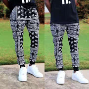 Herren Trendige Jogginghose mit Bandana-Muster Aliams