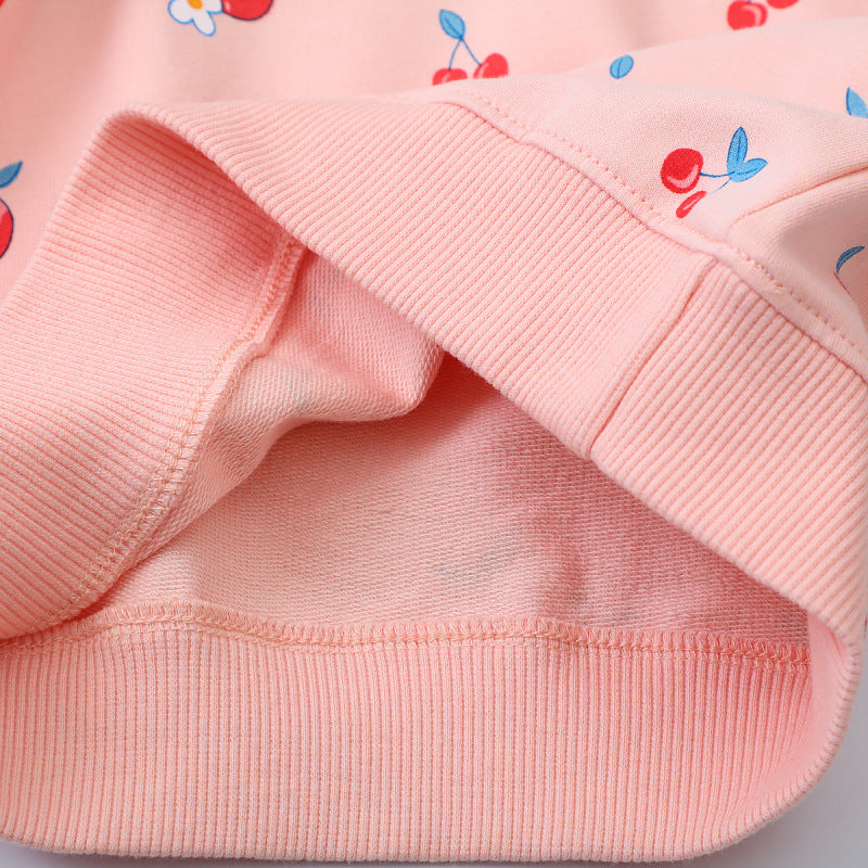 Mädchen Sweatshirt mit fröhlichem Kirsch-Design Drune