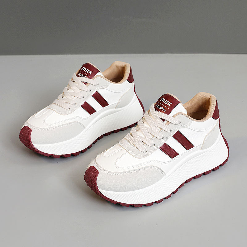 Damen Sneakers mit hohem Plateau und atmungsaktivem Obermaterial