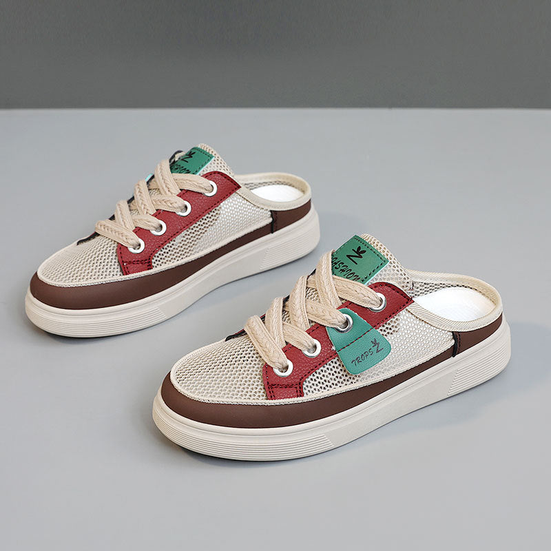 Damen Slip-On Sneakers mit luftdurchlässigem Obermaterial und flexibel rutschfester Sohle