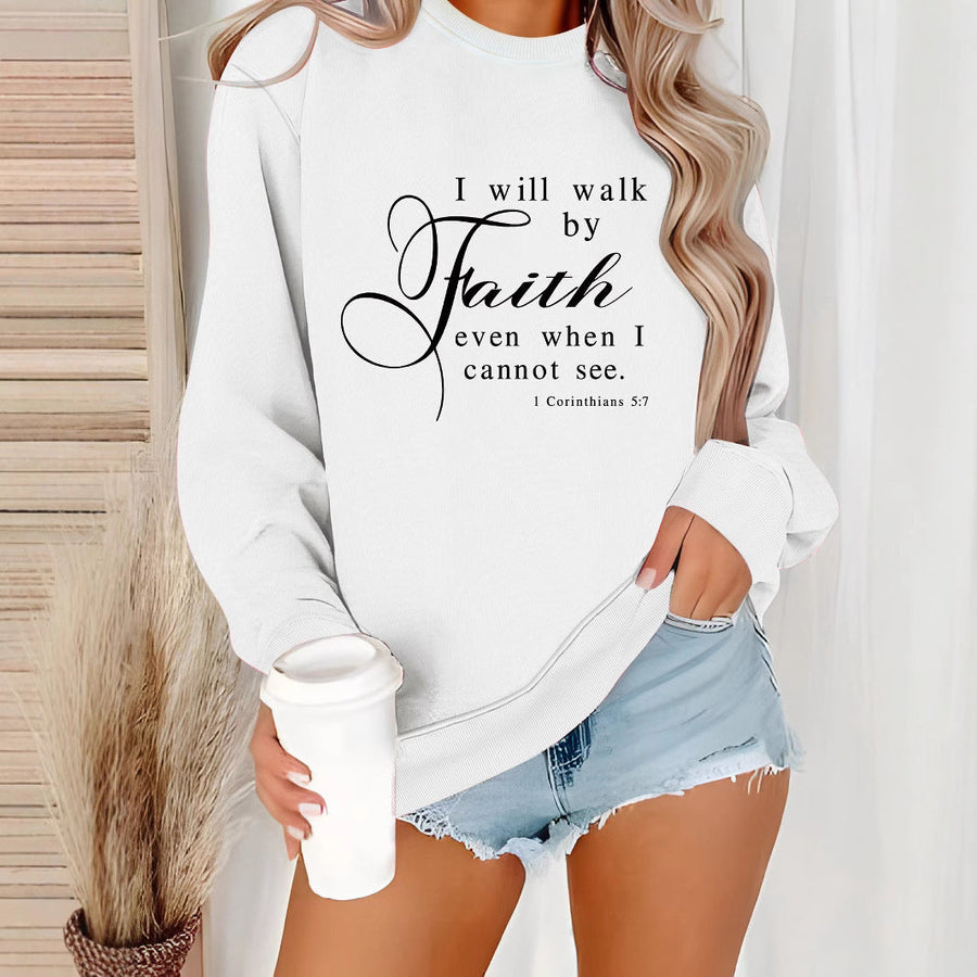 Damen Sweatshirt mit inspirierendem Schriftzug und weichem Material