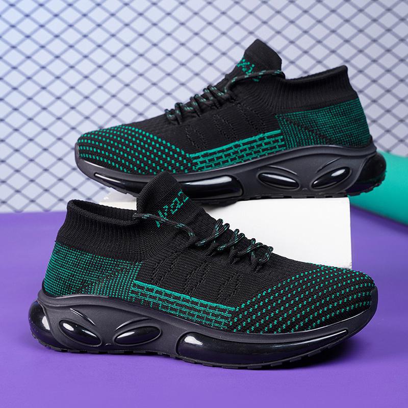 Damen Strick-Laufschuhe mit stoßdämpfender Sohle und atmungsaktivem Design