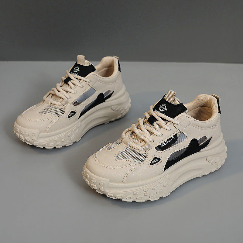 Damen sportliche Chunky Sneakers mit atmungsaktiven Netzeinsätzen und dämpfender Sohle