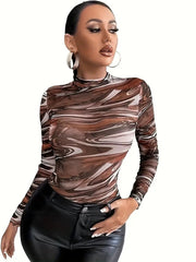 Damen Langarmshirt mit modernem abstraktem Design