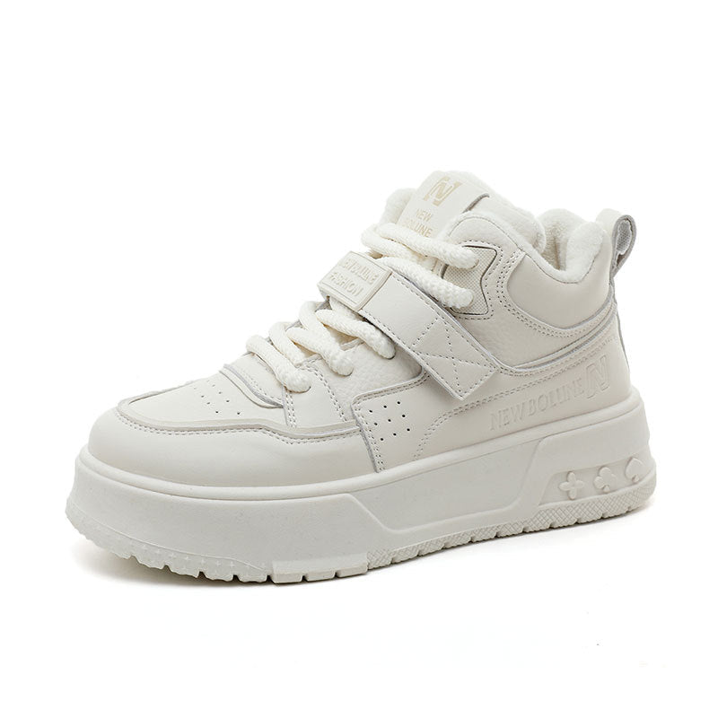Damen Sportliche High-Top Sneakers mit kuscheligem Innenfutter und sicherem Schnallenverschluss
