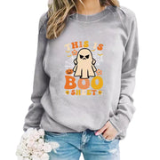 Damen Sweatshirt mit herbstlichem Geist-Print und lässigem Schnitt