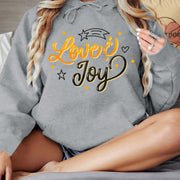 Damen Kapuzenpullover mit inspirierendem Love & Joy Design