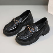 Damen Elegante und bequeme Loafer mit modischem Schnallen-Design