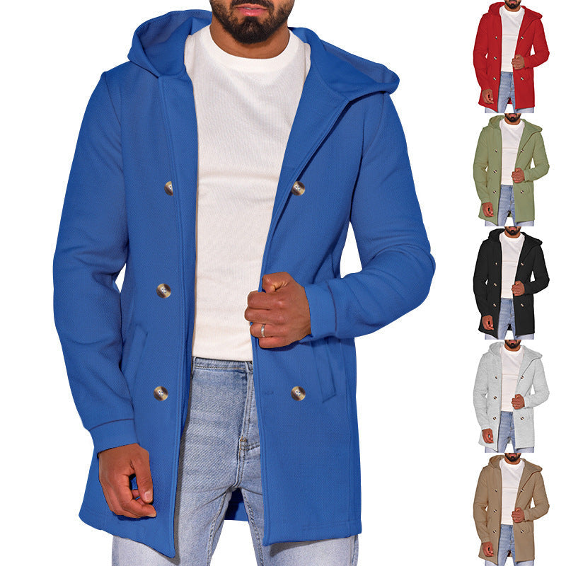 Herren modische Parkajacke mit praktischen Taschen und Kapuze Aliams