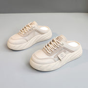 Damen Sneaker Mules mit atmungsaktiven Mesh-Obermaterial und bequemer Dämpfung