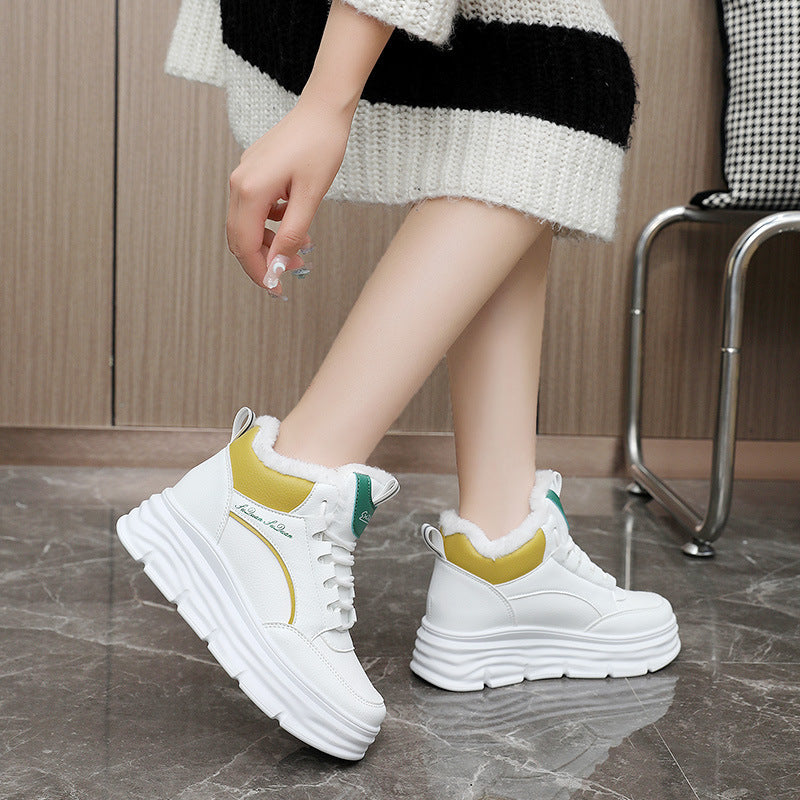 Damen High-Top Winter Sneakers mit weichem Fleece-Futter und rutschfester Sohle