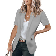 Damen Kurzärmelige Blazerjacke mit modischem Schnitt und praktischen Taschen Heidi-Mode