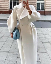 Winter Langer Trenchcoat Für Damen | Reverskragen