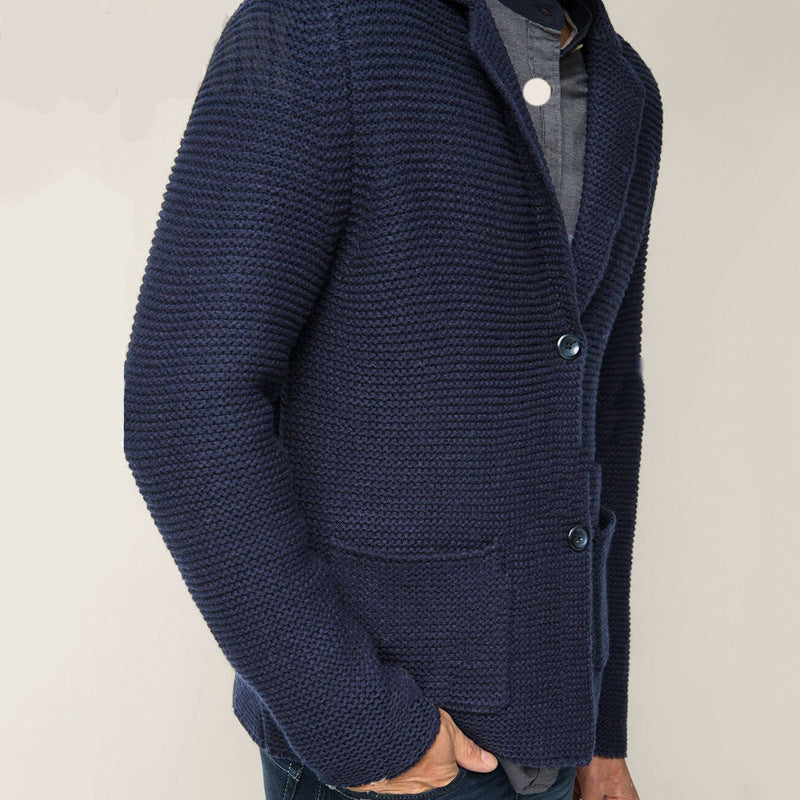 Herren Strickblazer mit strukturiertem Design und praktischen Taschen Aliams