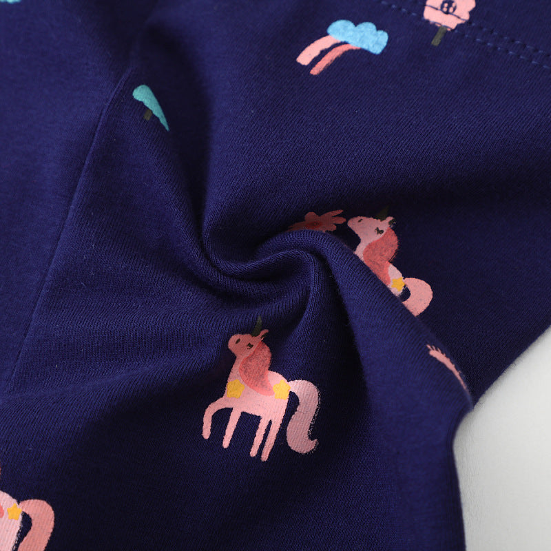 Mädchen Leggings mit buntem Einhorn-Design Drune