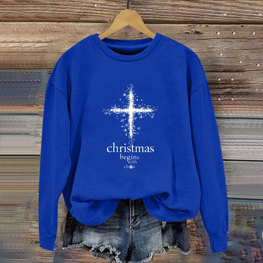 Damen Sweatshirt mit christlichem Motiv und weichem Innenfutter