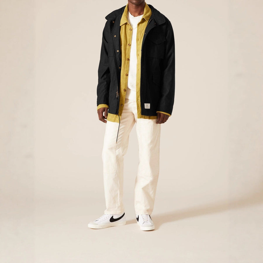 Herren multifunktionale Parkajacke mit verstellbarem Kragen und stabilen Taschen Aliams