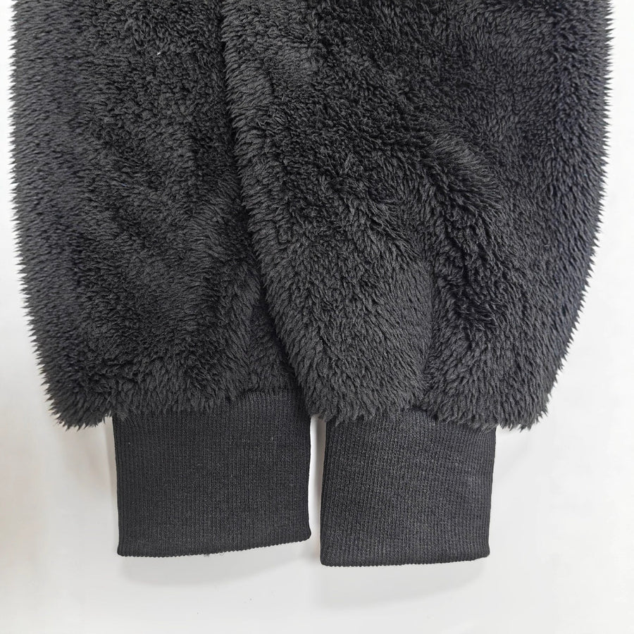 Damen Fleece-Mantel mit Taschen und Kapuze