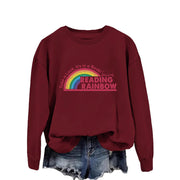 Damen lässiger Sweatshirt mit einzigartigem Druck
