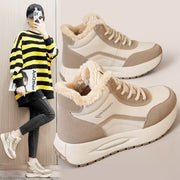 Damen Sportliche High-Top Sneakers mit warmem Fleece-Futter und rutschfester Sohle