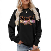 Damen Sweatshirt mit kreativem Halloween-Motiv