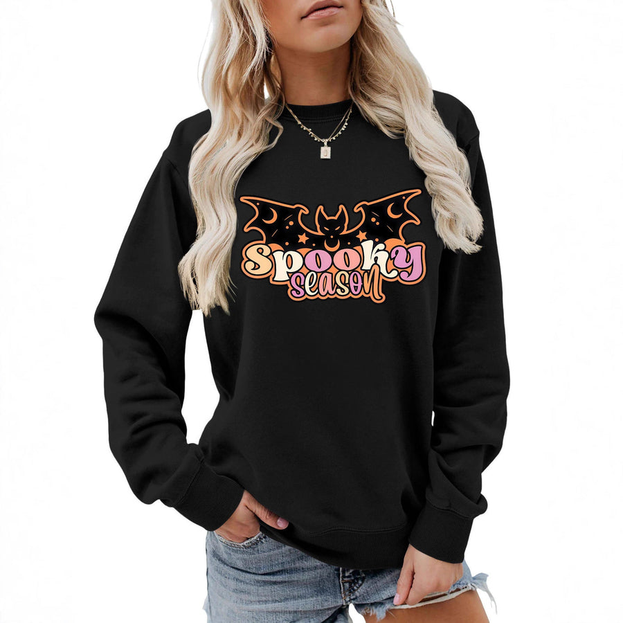 Damen Sweatshirt mit kreativem Halloween-Motiv