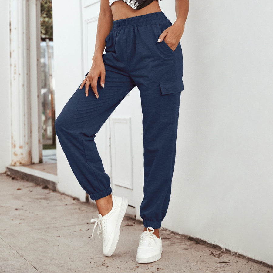 Damen Cargo-Hose im lässigen Stil mit elastischem Bund und praktischen Seitentaschen