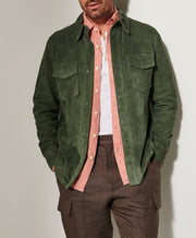 Herren Wildlederjacke mit stilvollen Pattentaschen Aliams