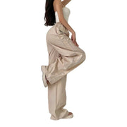 Damen Sportliche Hose mit weitem Schnitt und elastischem Bund Heidi-Mode