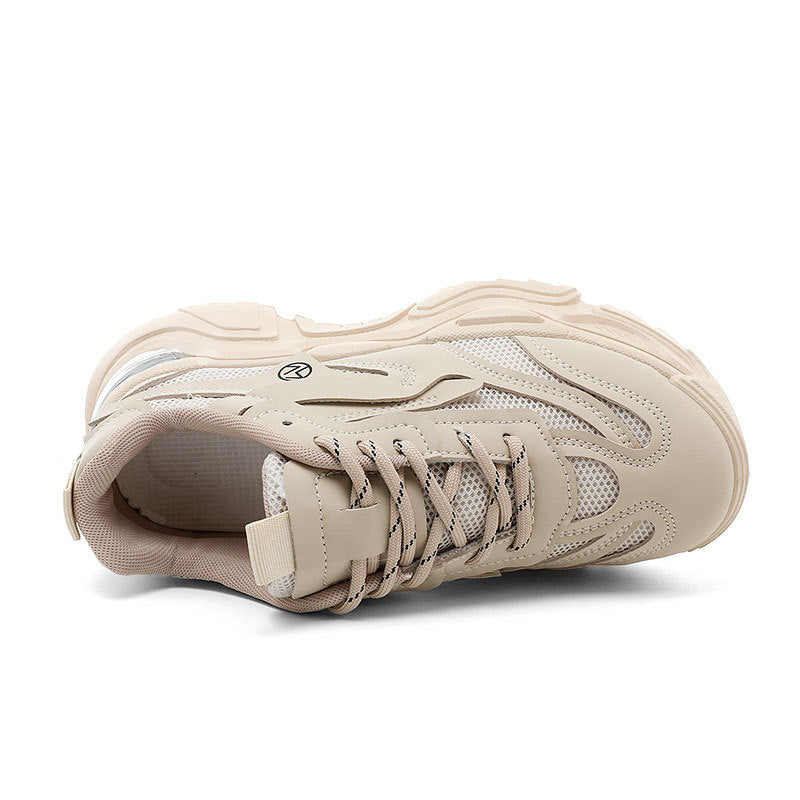 Damen Sportliche Chunky Sneaker mit atmungsaktivem Mesh-Obermaterial