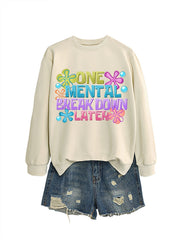 Damen Sweatshirt mit kreativem Aufdruck