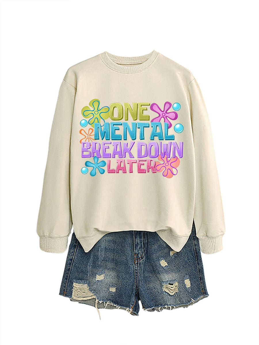 Damen Sweatshirt mit kreativem Aufdruck
