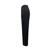 Damen elegante gestreifte Hochbundhose