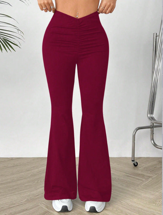 Damen Hochtaillierte Bootcut-Hose