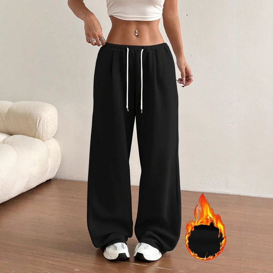 Damen bequeme Sweathose mit lässigem Schnitt und seitlichen Eingrifftaschen